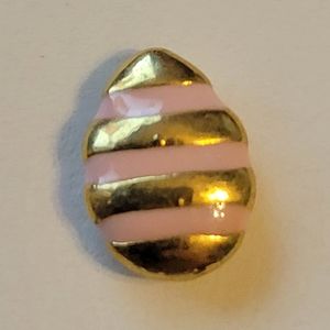 GUC Origami Owl Pink Striped Easter Egg 🥚 Charm